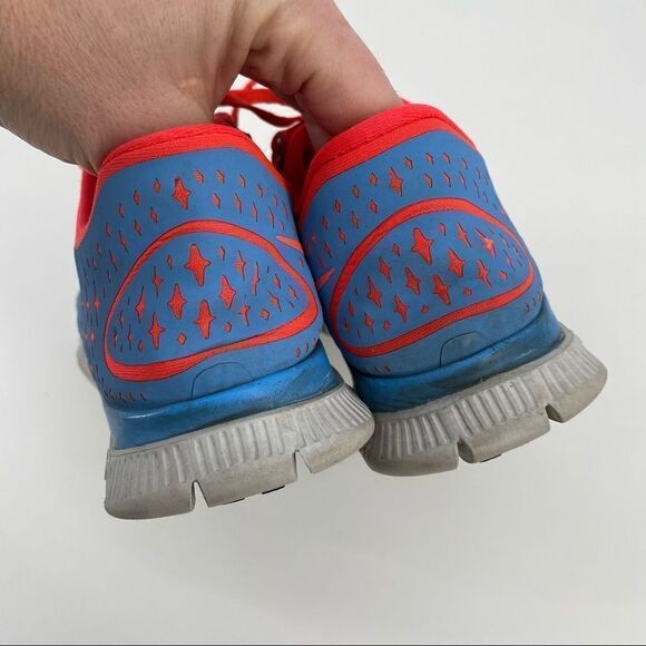 Nike Free 4.0 V2 - red and light blue size 8 - Picture 4 of 12